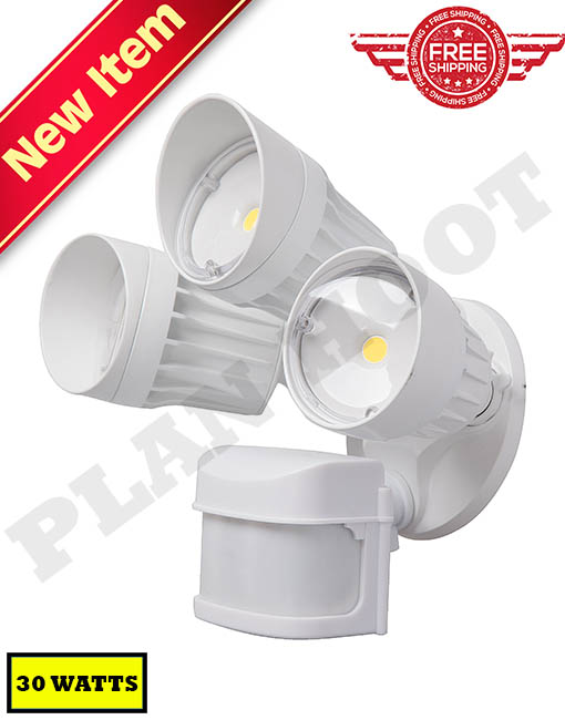 30 Watt White Color Finish Led Security Light With Motion Sensor 30w Motion Sensor Security Light White