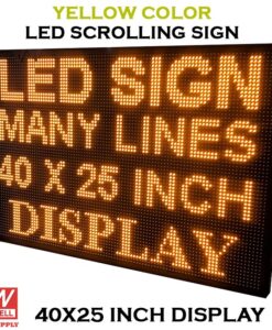 40X25 - Yellow Wifi LED Scrolling Sign