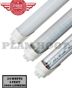 4 Feet 24W Clear Milky Striped T8