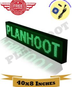 40X8 Green LED Sign, Scrolling, Programmable, Digital Display, Blue Color