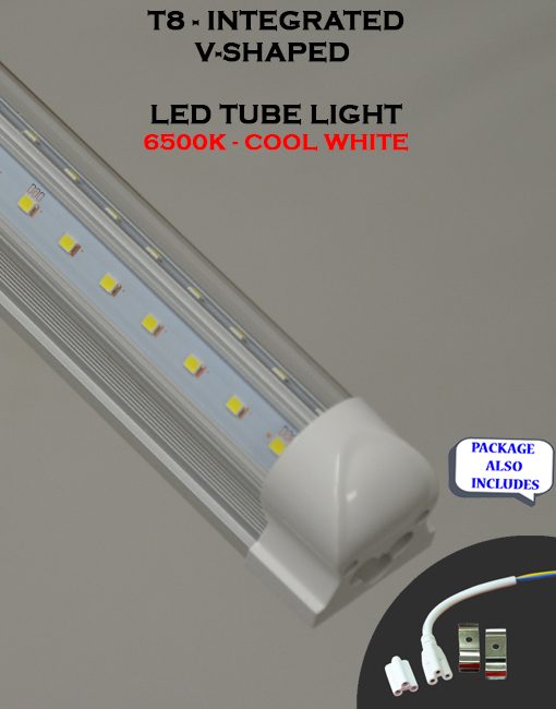 4 FT V Shaped 36W Integrated ETL Listed 5000K 6500K LED Tube Light