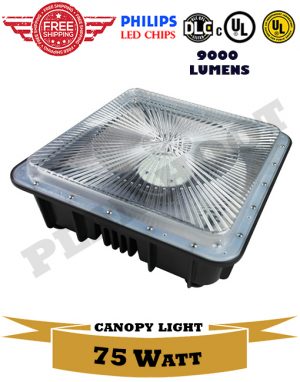Canopy 75W LED Light Gas Station Warehouse Garage 5700K UL DLC 8800 LUMEN 5Year 