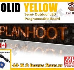 Yellow Semi Outdoor Sign (40X8)