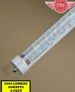 8 Feet V Shaped FA8, Single Pin, 6000 LUMENS LED Tube Light