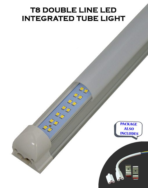 4 FT 36WT T8 Integrated Double Line 5000 Lumens LED Tube Lights