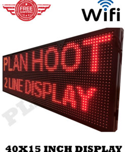 40X15 Inch LED Scrolling Sign in Red Color for Marketing.
