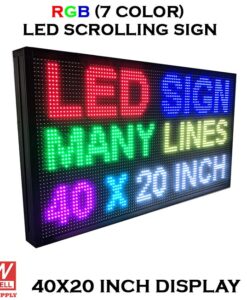 40"X15" LED RGB 7 COLOR WIFI USB SEMI OUTDOOR INDOOR PROGRAMMABLE SCROLLING SIGN 