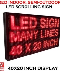 40X20 Red LED Scrolling Sign with WIfi