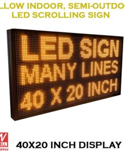 40X20 Yellow Indoor LED Scrolling Wifi Sign