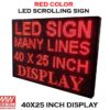 40X25 - RED COlor Display Wifi LED Scrolling Sign