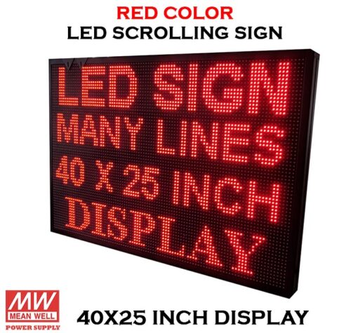 40X25 - RED COlor Display Wifi LED Scrolling Sign