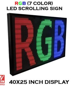 40"X8" RGB 7 Color Outdoor LED Sign Programmable Scrolling Message Display US