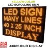 40X25 - Yellow Wifi LED Scrolling Sign