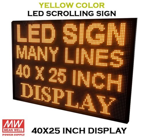 40X25 - Yellow Wifi LED Scrolling Sign
