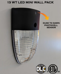 13 WT Dusk to Dawn Sensor Wall Pack for Motel Hotel House