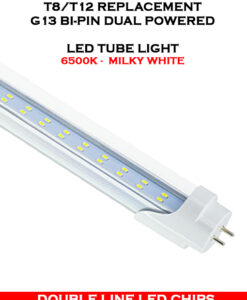 4FT 24W 6500K T8 LED Replacement Double Line Tube Light Dual Diode Lamp 85-265V 